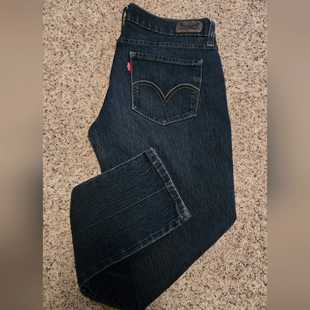 Levis 524 Too Superlow Jeans Size 11 Metal Pocket Trim Squares - Picture 3 of 6